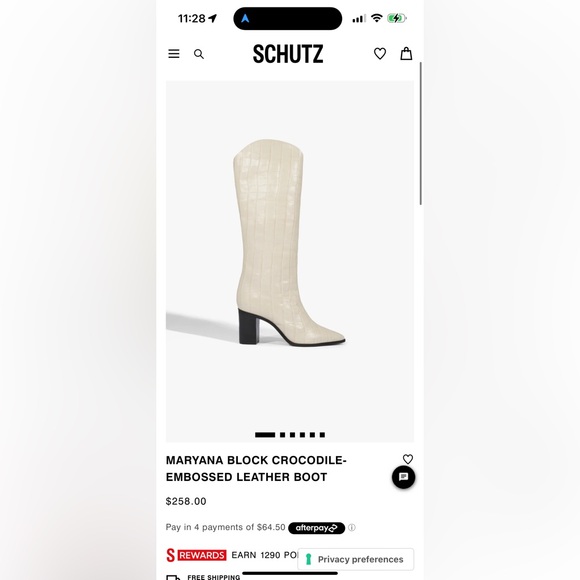 SCHUTZ Maryana Block Leather Boots - Picture 2 of 7